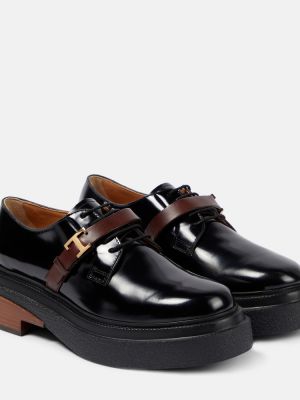 Zapatos derby de cuero Tod's negro