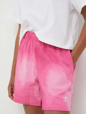 Pamut magas derekú rövidnadrág Adidas Originals rózsaszín