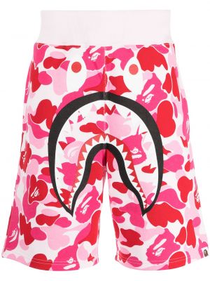 Pantalones cortos deportivos con estampado A Bathing Ape® rosa