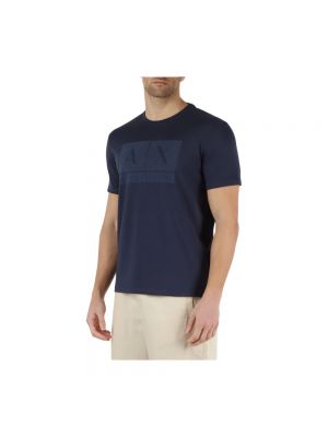 Camiseta de algodón Armani Exchange azul