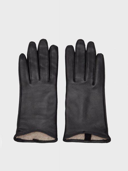 Кожаные перчатки Gant черные