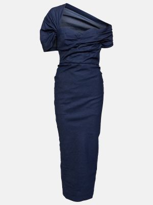 Sukienka midi Carolina Herrera niebieska