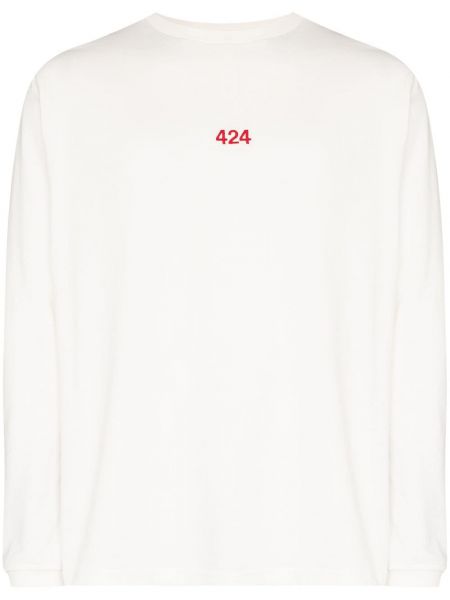 T-shirt med broderi 424 vit