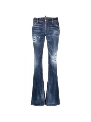 Zerrissene bootcut jeans Dsquared2 blau