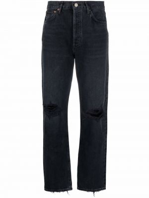 Straight jeans Agolde svart