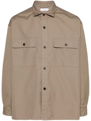 Camicia di cotone Nanamica marrone
