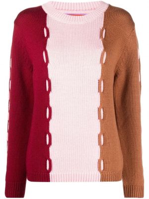 Плетен вълнен пуловер с кръгло деколте La Doublej