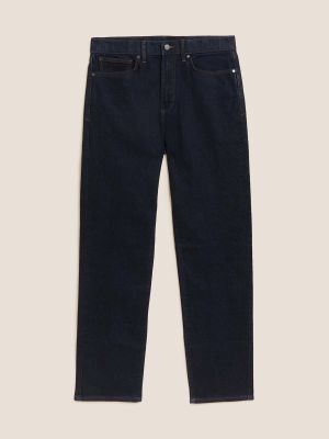 Bavlnené džínsy Marks & Spencer modrá