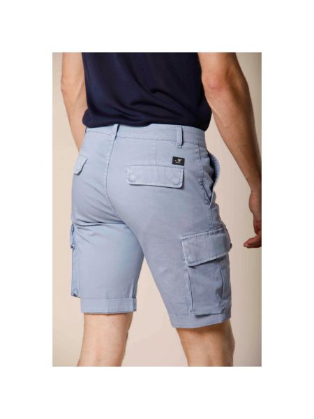 Pantalones cortos cargo de raso slim fit Mason's azul