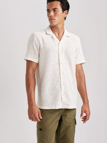 Bavlněná košile s krátkými rukávy Defacto