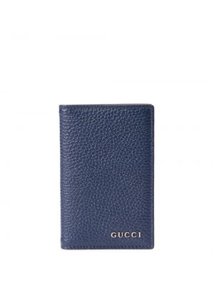 Kožená peněženka Gucci modrá