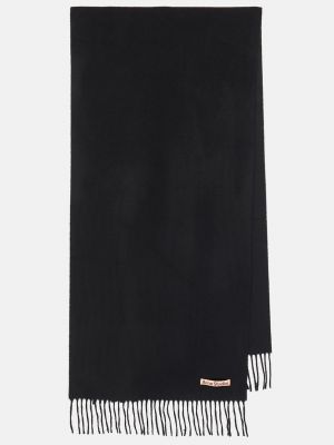 Кашемировый шарф с бахромой Acne Studios черный