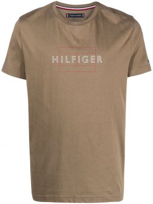 Tričko s potiskem Tommy Hilfiger zelené