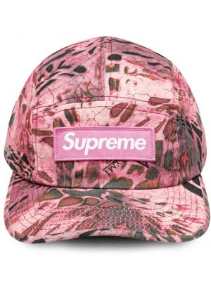 Cappello con visiera Supreme rosa