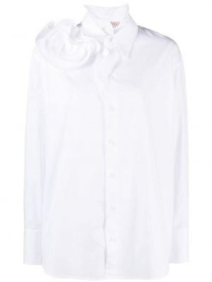 Kokvilnas krekls ar ziediem Valentino Garavani balts