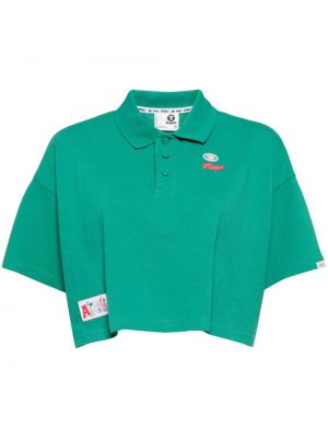Tricou polo din bumbac Aape By A Bathing Ape verde