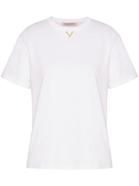 Koszulka bawełniana Valentino Garavani biała