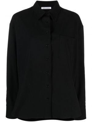 Oversized πουκάμισο Reformation μαύρο