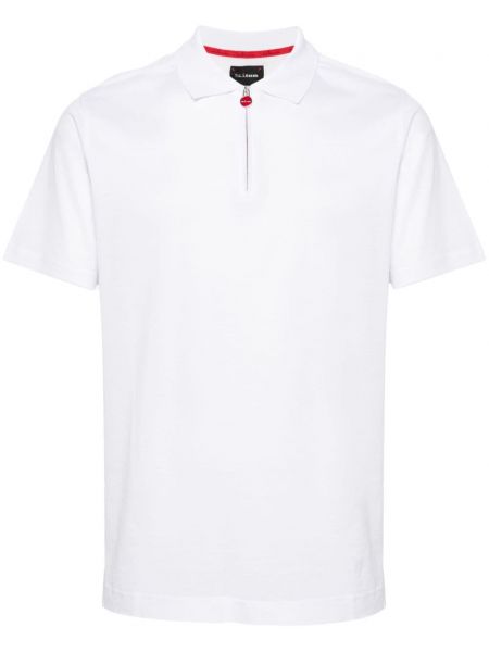 Poloshirt med lynlås Kiton hvid