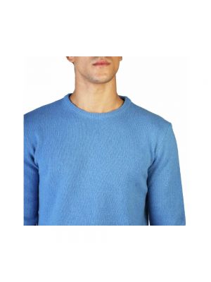 Jersey de cachemir de tela jersey con estampado de cachemira Cashmere Company azul