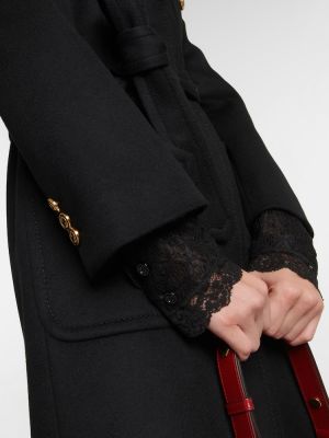 Palton de lână Gucci negru