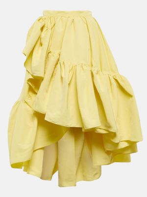 Midi sukně s vysokým pasem Alexander Mcqueen žluté