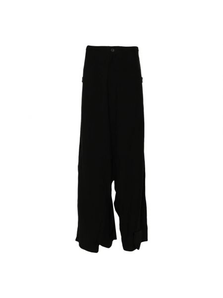 Czarne spodnie relaxed fit Yohji Yamamoto