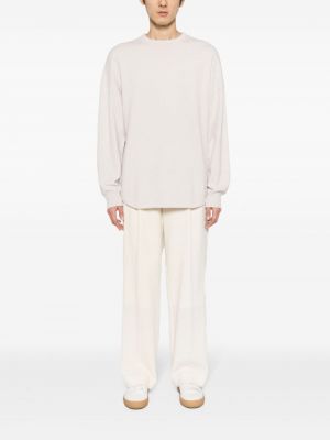 Sweter z kaszmiru z okrągłym dekoltem Extreme Cashmere biały