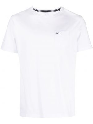 Bavlnené tričko s vreckami Sun 68 biela
