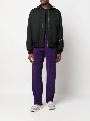 Pantalon droit en velours côtelé en velours Darkpark violet