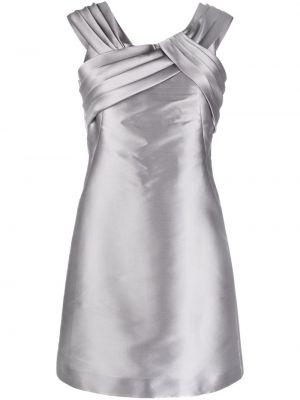 Plisované koktejlkové šaty Alberta Ferretti sivá