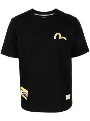 T-krekls ar apdruku Evisu melns