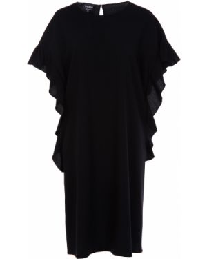 Платье с оборками Rochas, черное