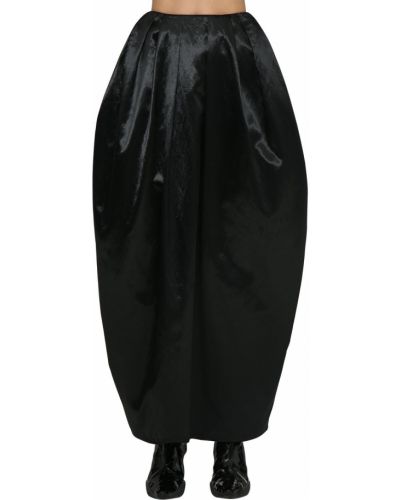 Сатенена макси пола с висока талия Marine Serre черно