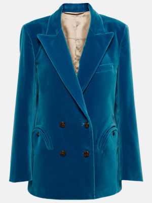 Samt blazer aus baumwoll Blazé Milano blau