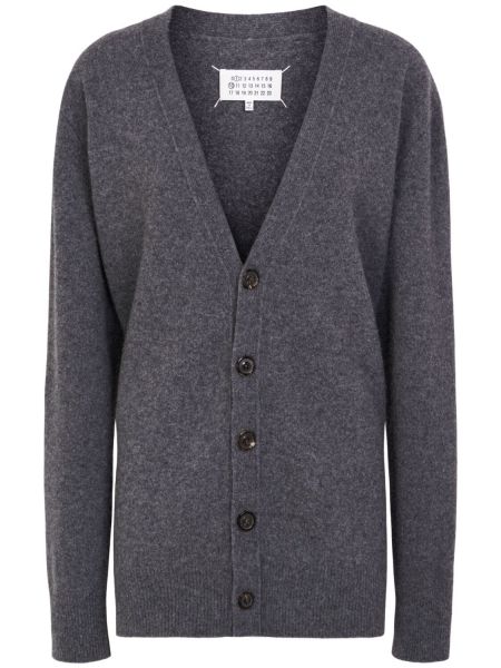 Cardigan i ull Maison Margiela grå