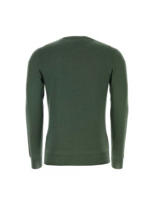 Jersey de cachemir de tela jersey con estampado de cachemira Fedeli verde