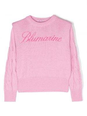 Maglione ricamata Miss Blumarine rosa
