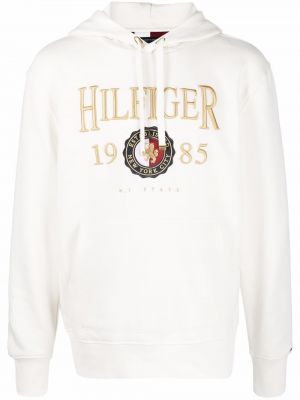 Brodert hettegenser Tommy Hilfiger hvit