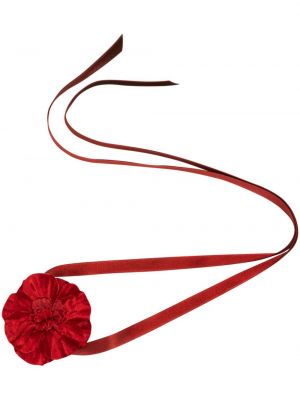 Aksamitny krawat Jennifer Behr czerwony