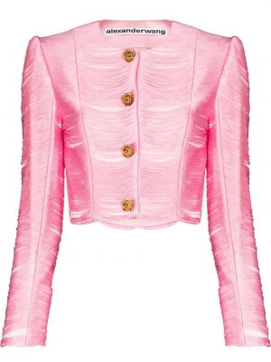 Укороченная куртка Alexander Wang, розовая