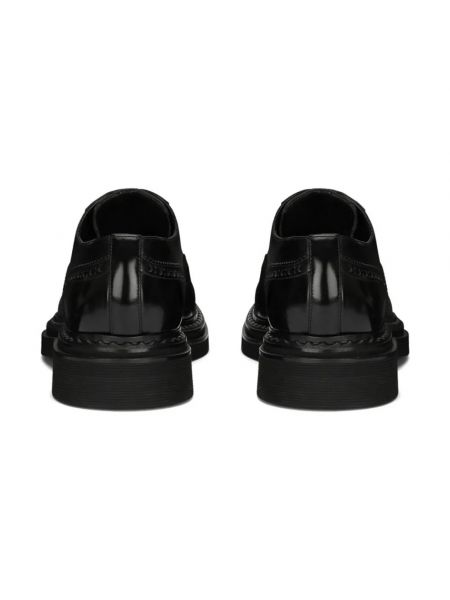 Zapatos oxford con cordones de cuero Dolce & Gabbana negro