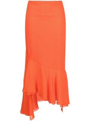 Asymetrická midi sukňa The Andamane oranžová