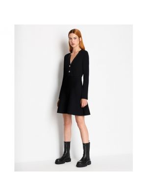 Mini vestido de punto Armani Exchange negro