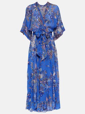 Платье с принтом Poupette St Barth синее