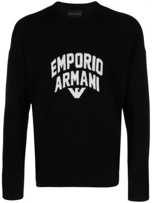 Пуловер Emporio Armani черно