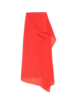 Jacquard svilena midi suknja Roland Mouret crvena