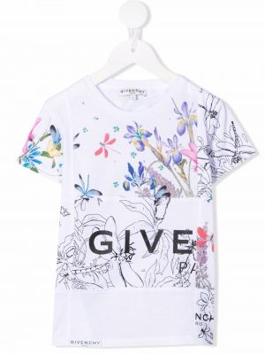 Trykt t-skjorte for jenter Givenchy Kids hvit