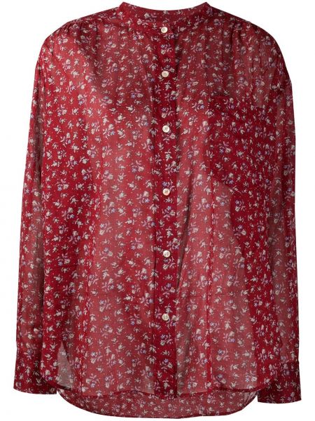 Trykt floral bluse Isabel Marant étoile rød