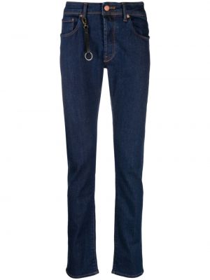 Slim fit skinny džíny s nízkým pasem Incotex modré